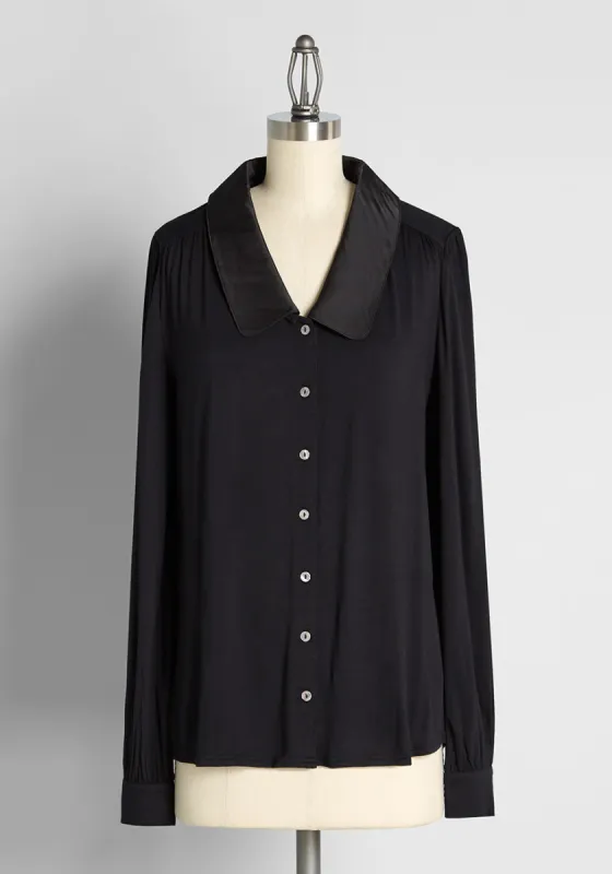 Be Buzzworthy Button-Up Top sold by Modcloth