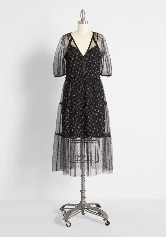 Mesh to Impress Midi Dress sold by Modcloth