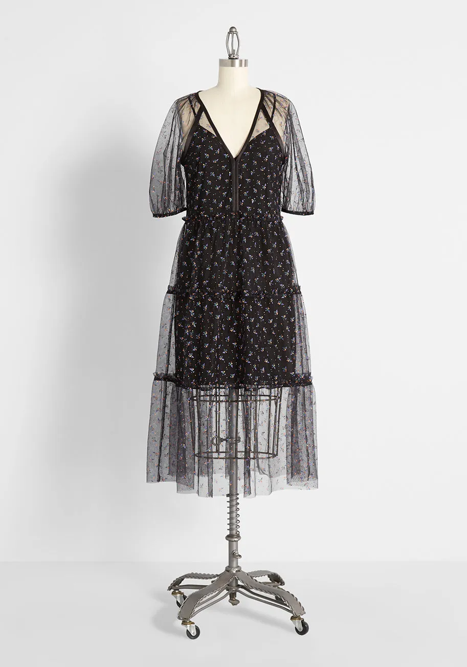 Mesh to Impress Midi Dress sold by Modcloth