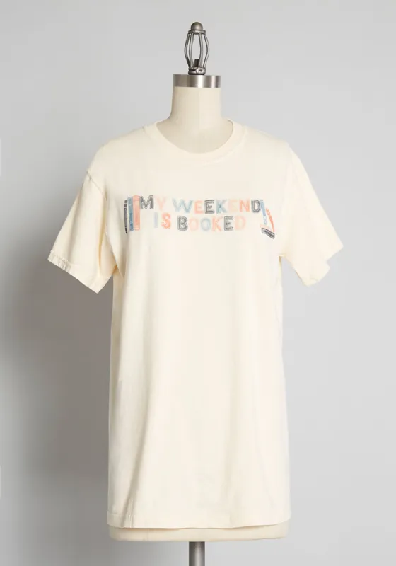 Booked For The Weekend Graphic Tee made by Modcloth