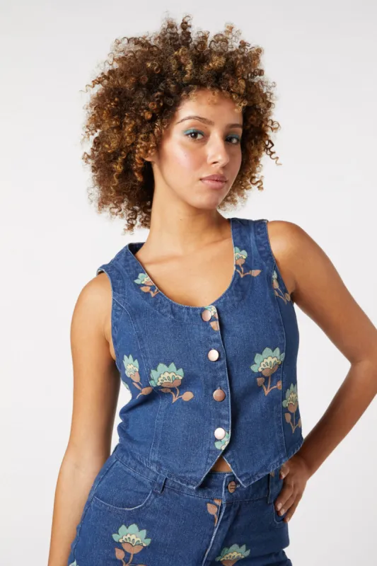Retro Flora Vest sold by Modcloth
