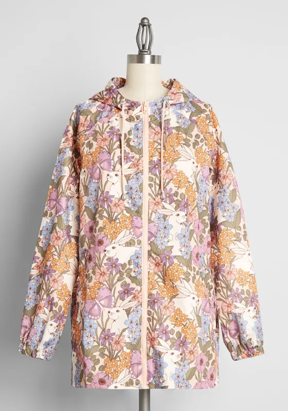 Your Bunny Is A Wonderland Rain Jacket sold by Modcloth