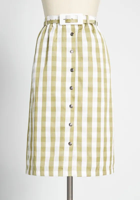 Past But Not Least Belted Skirt sold by Modcloth