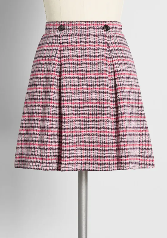 Treat Me Sweet Pleated Mini Skirt sold by Modcloth