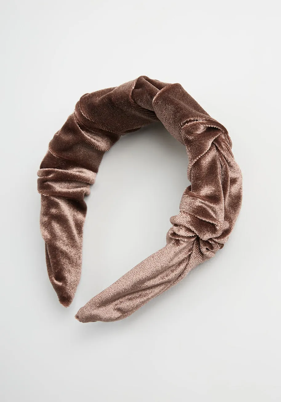 Gleaming Gala Velvet Headband sold by Modcloth