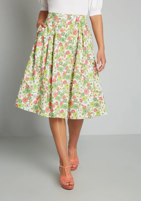 Make A Swish Midi Skirt sold by Modcloth