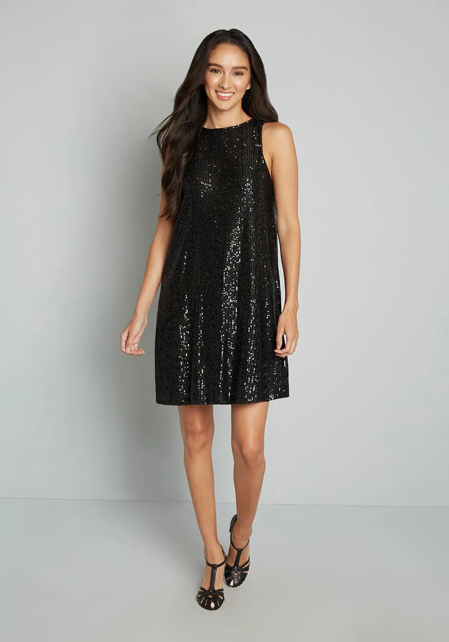 Shine and Dine Sequin Shift Dress sold by Modcloth product image thumbnail 2