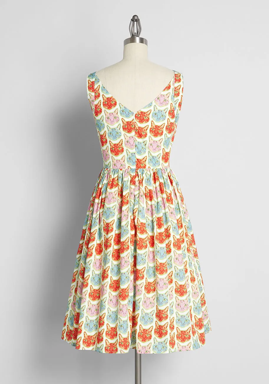 The Moment is Meow Fit and Flare Dress sold by Modcloth product image thumbnail 2