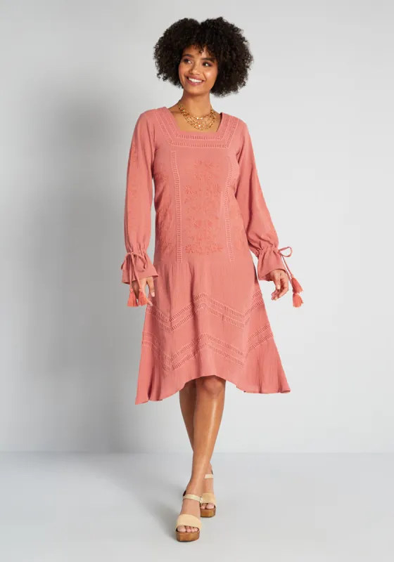 Elegant Wanderer Midi Dress made by Modcloth