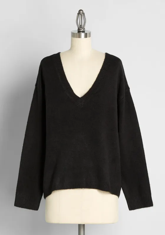 Call Me Cozy V-Neck Sweater sold by Modcloth