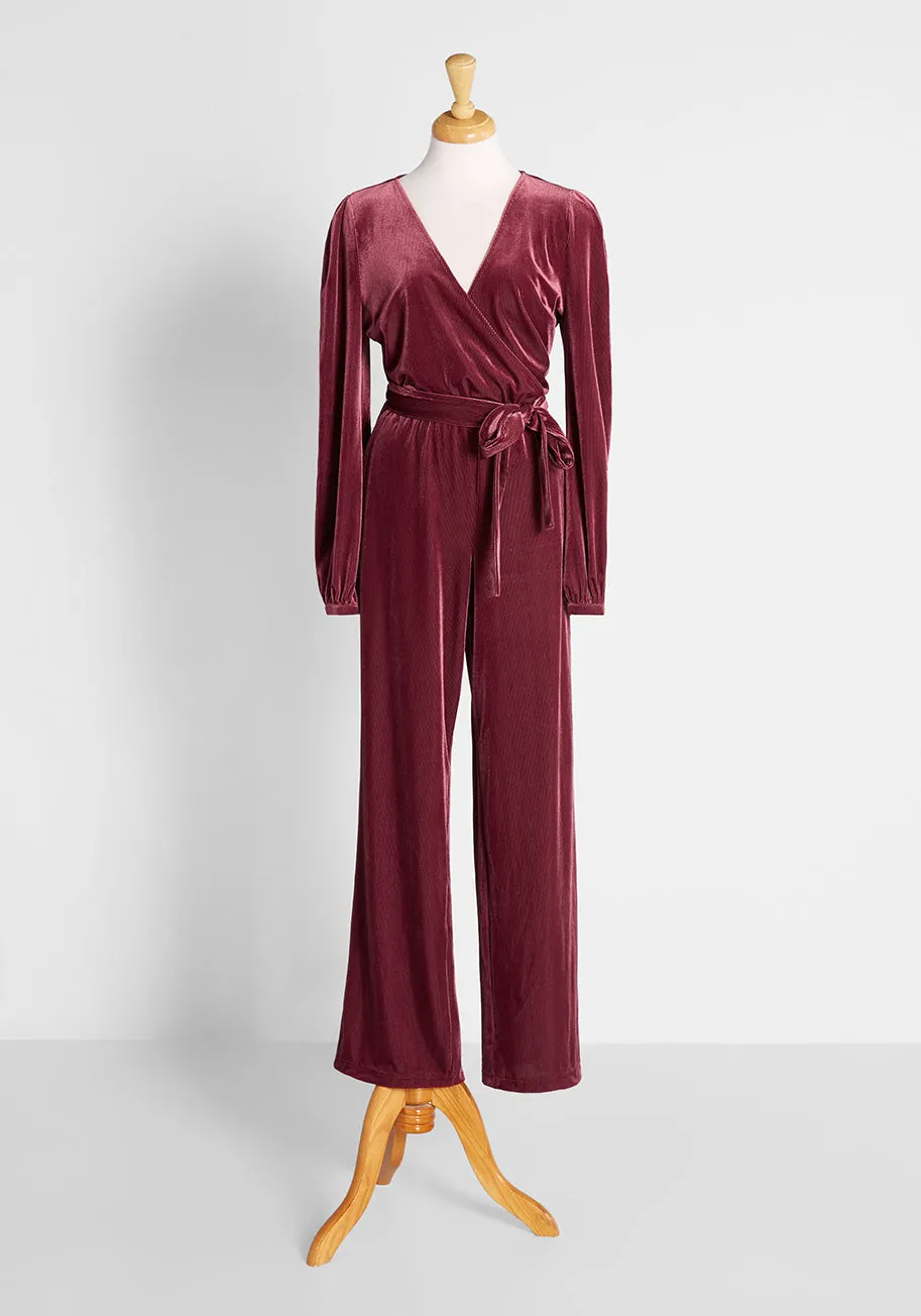 A Velvet Persuasion Jumpsuit sold by Modcloth