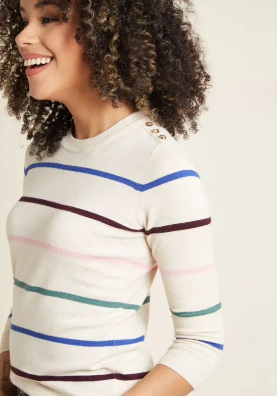 Charter School Pullover Sweater in Simple Stripes sold by Modcloth