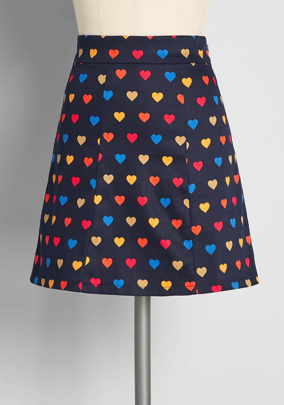 Calling All Hearts Mini Skirt sold by Modcloth product image thumbnail 5