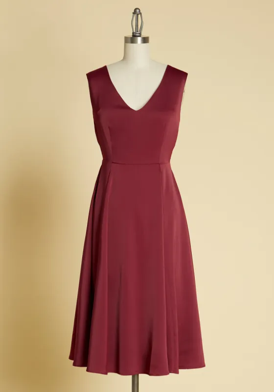 Your Luxe-y Day Satin Midi Dress sold by Modcloth