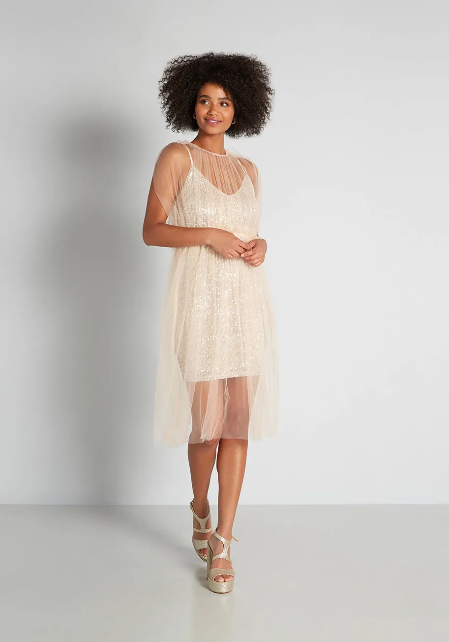 Sheer to Sparkle Mini Dress sold by Modcloth product image thumbnail 3