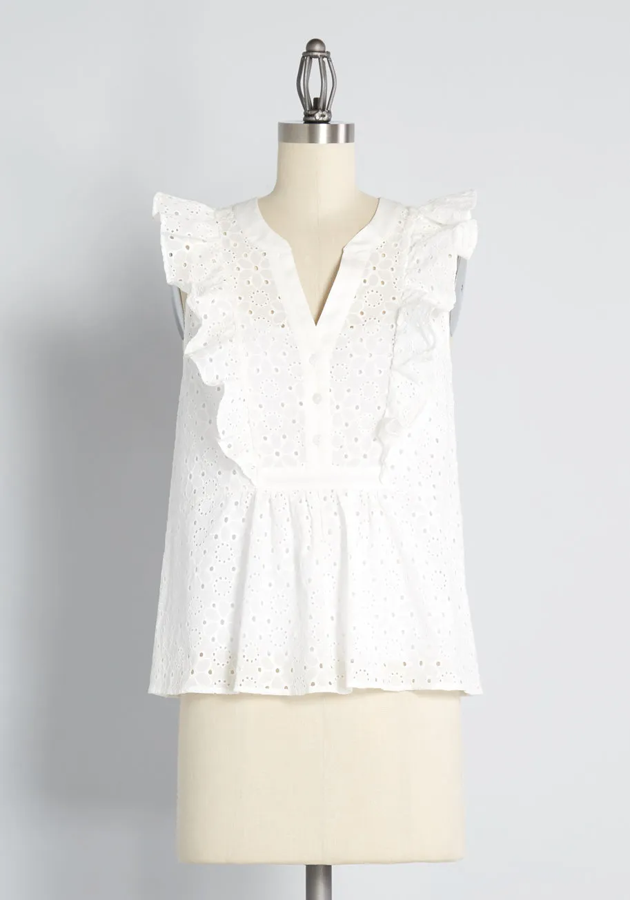 Rodeo Doll Eyelet Embroidered Blouse sold by Modcloth product image thumbnail 4
