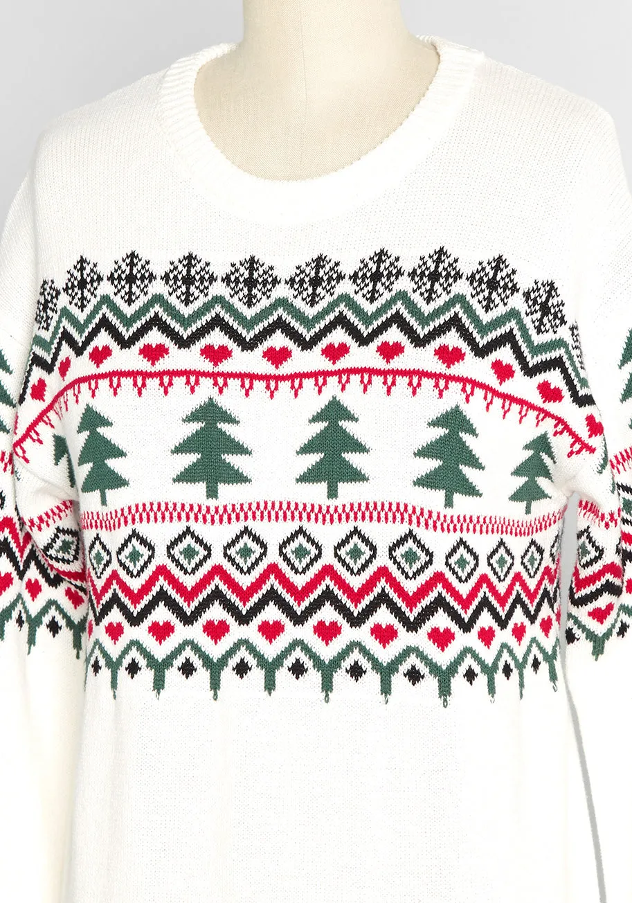 Evergreens and Snowbanks Fair Isle Sweater sold by Modcloth product image thumbnail 3
