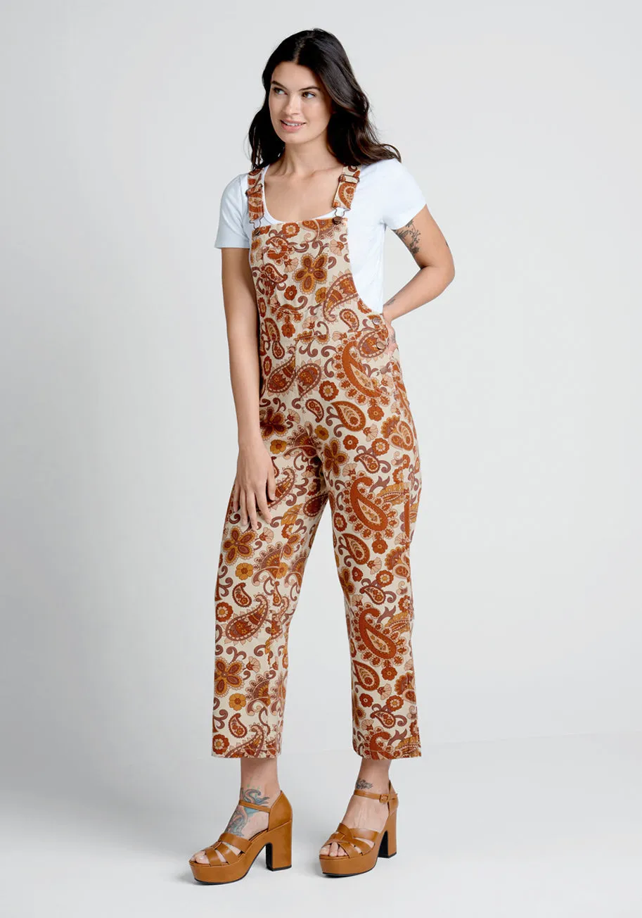 Am I Dreaming? Paisley Overalls sold by Modcloth product image thumbnail 3
