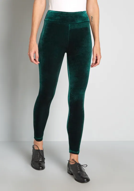 The Luxe Layer Velvet Leggings sold by Modcloth