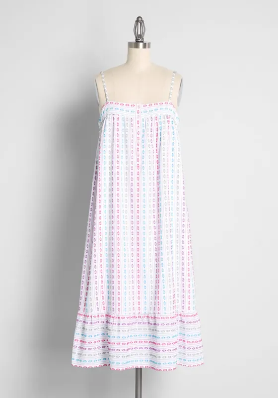 A Weekender's Dream Embroidered Midi Dress sold by Modcloth