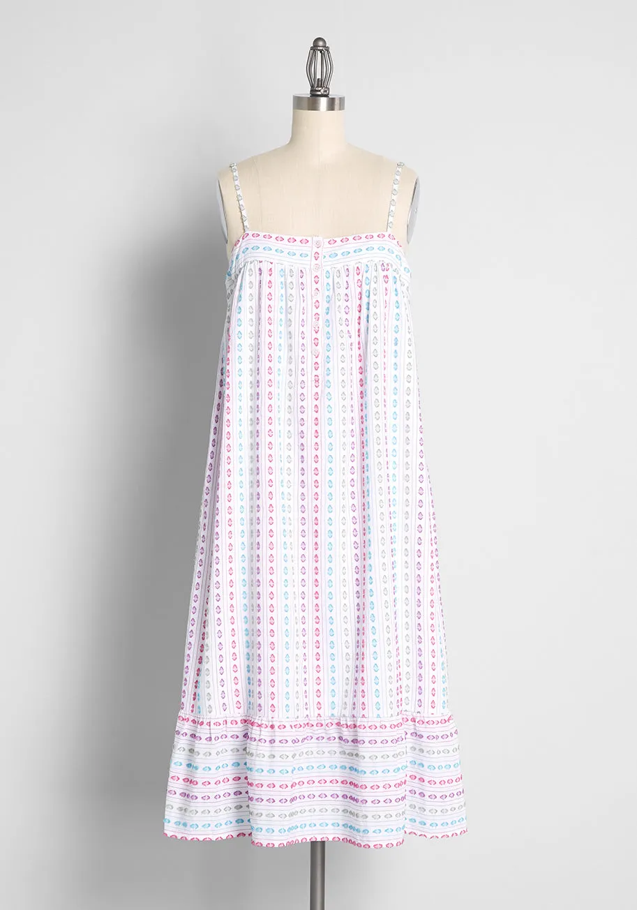 A Weekender's Dream Embroidered Midi Dress sold by Modcloth