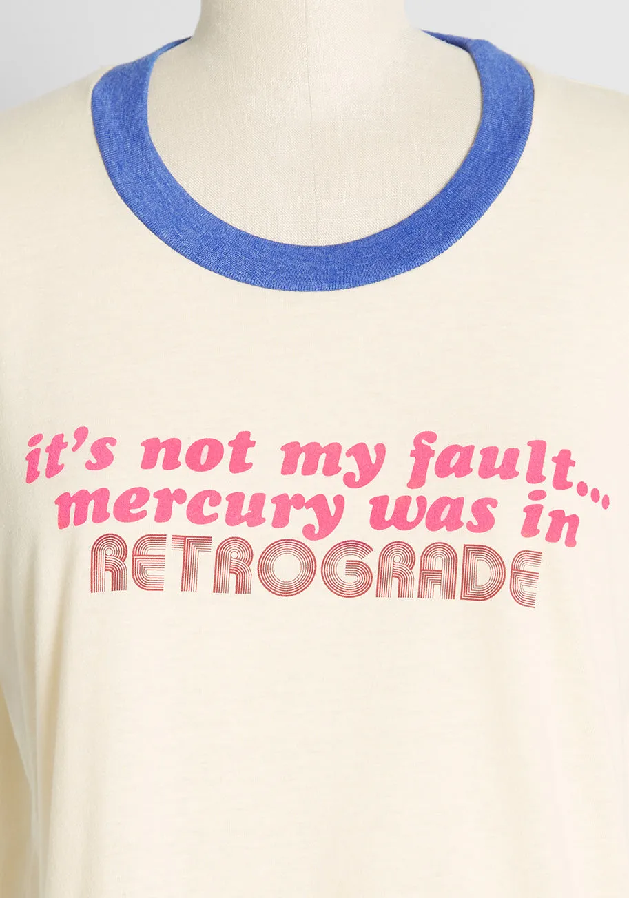 Mercury In Retrograde Graphic Ringer Tee sold by Modcloth product image thumbnail 3