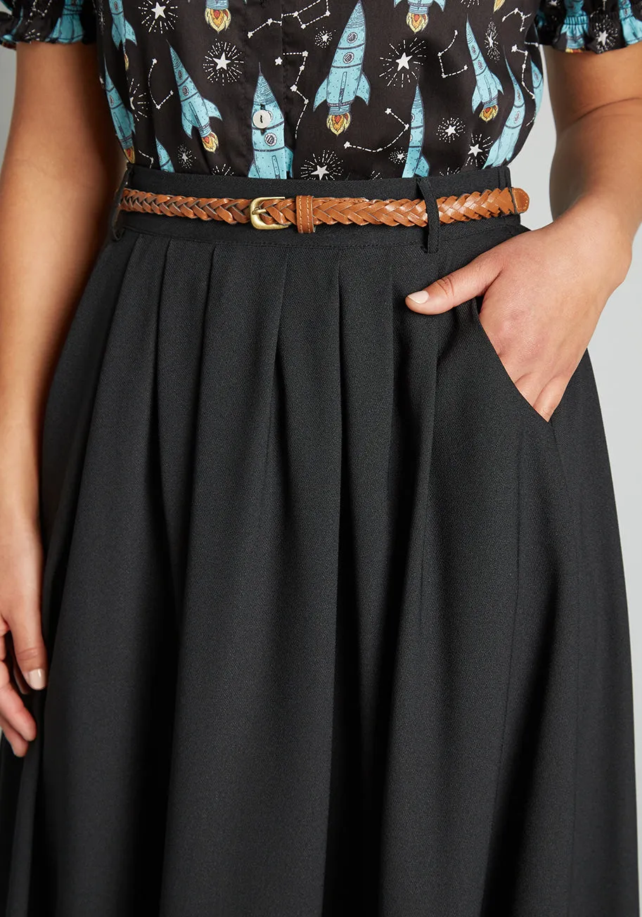 Breathtaking Tiger Lilies Midi Skirt sold by Modcloth product image thumbnail 4