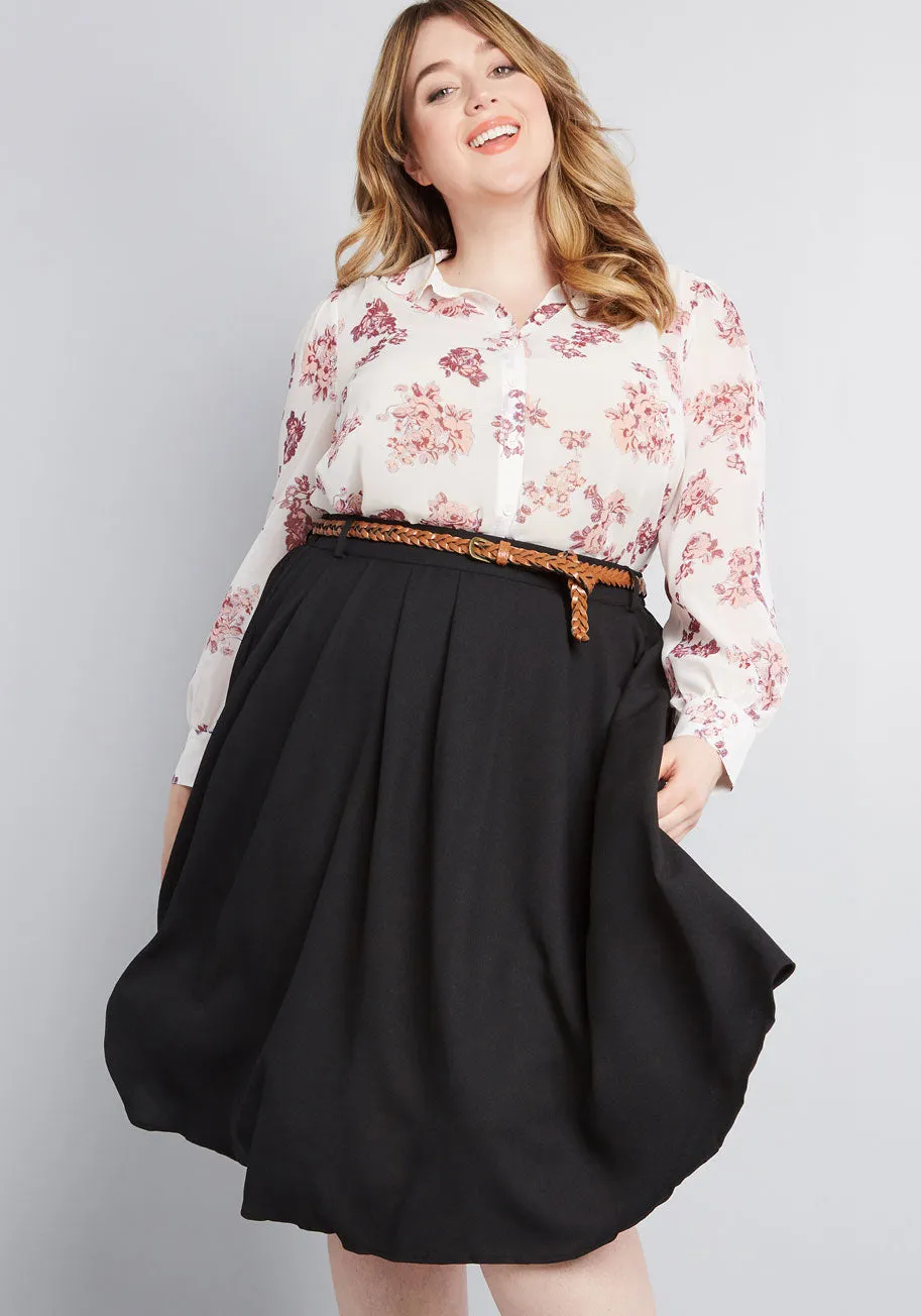 Breathtaking Tiger Lilies Midi Skirt sold by Modcloth product image thumbnail 5