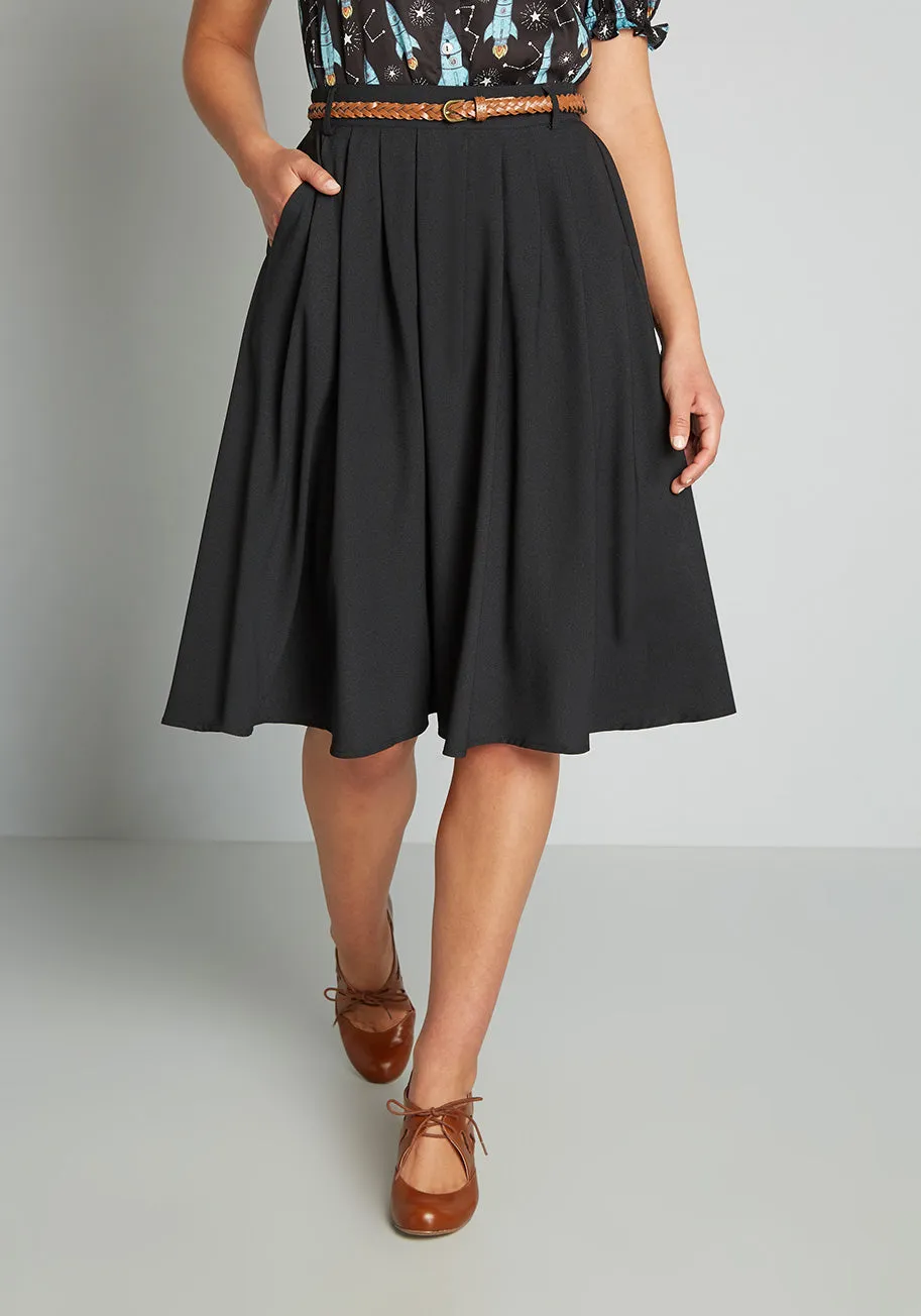 Breathtaking Tiger Lilies Midi Skirt sold by Modcloth