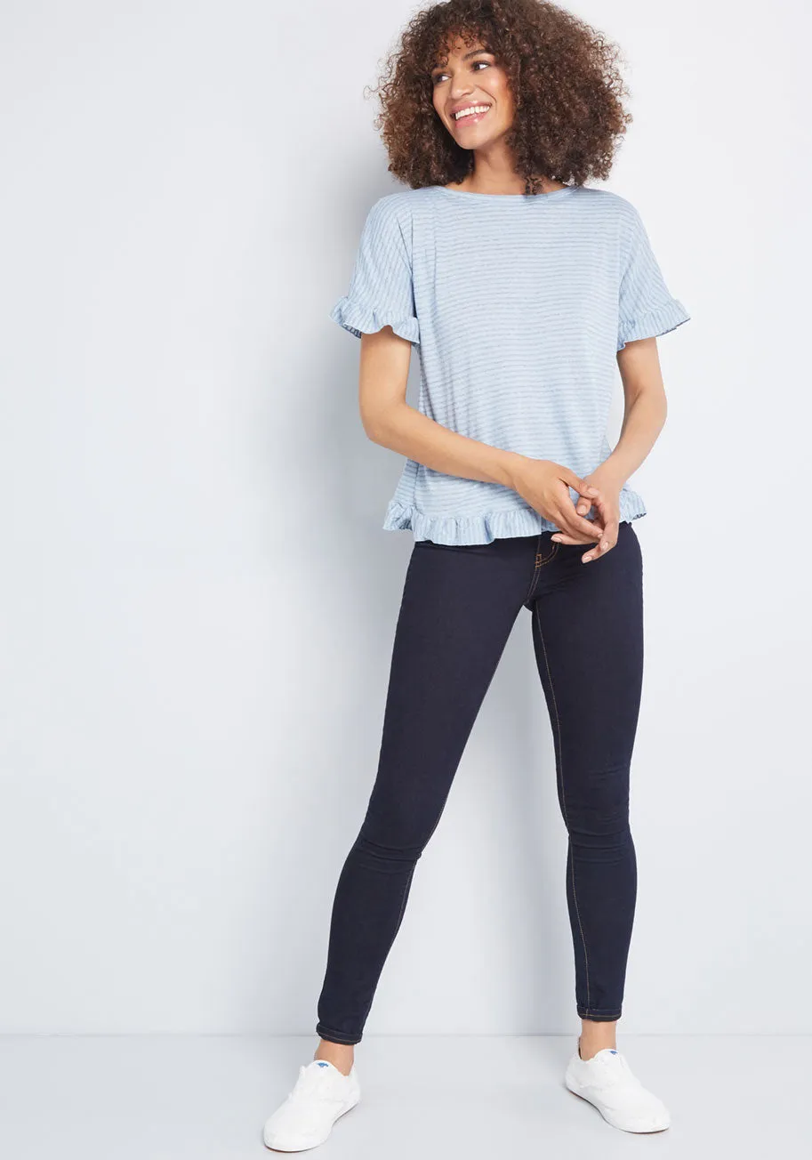 Effortlessness Accomplished Ruffled T-Shirt sold by Modcloth product image thumbnail 3