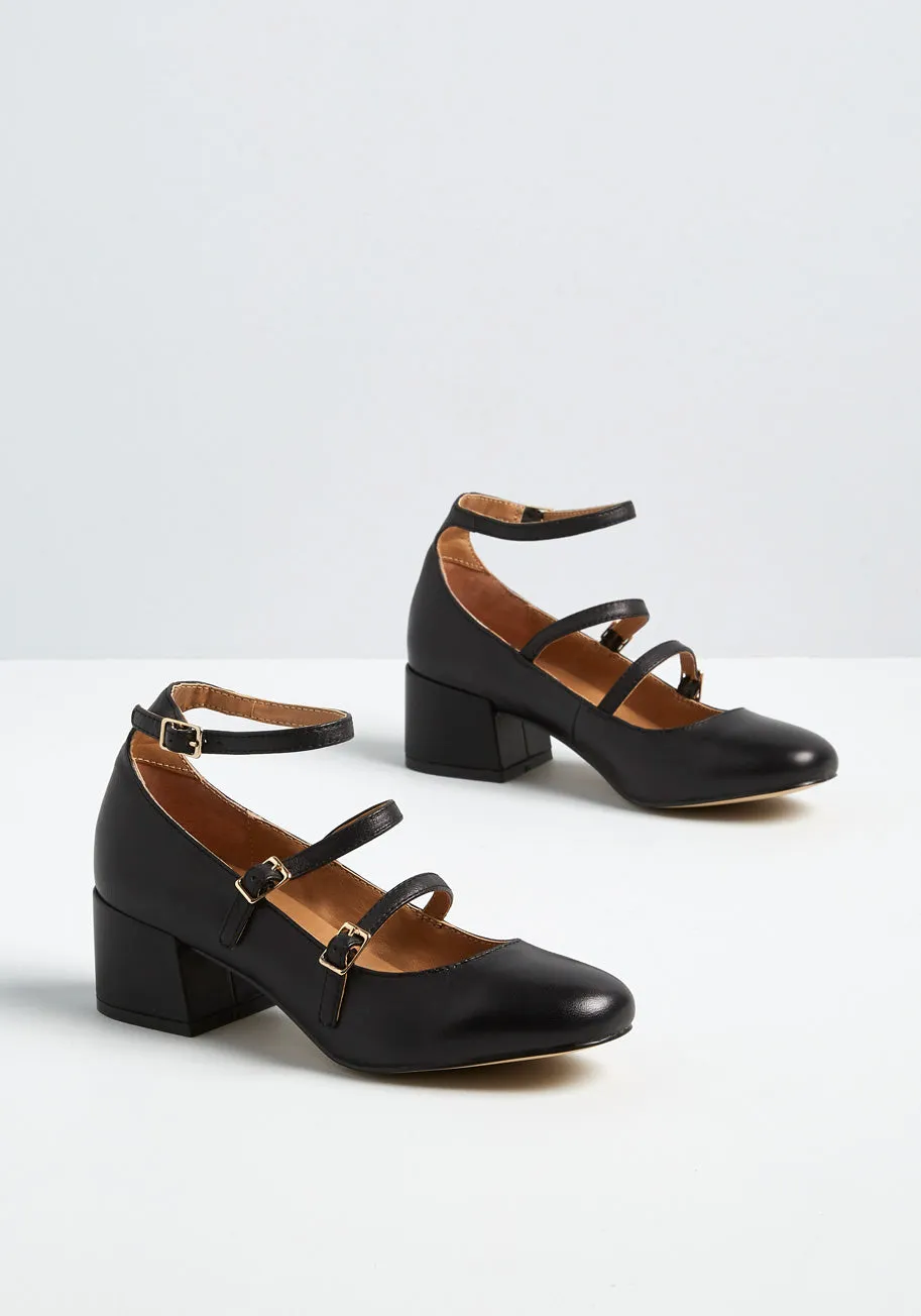 My Strappy Dance Mary Jane Heel sold by Modcloth