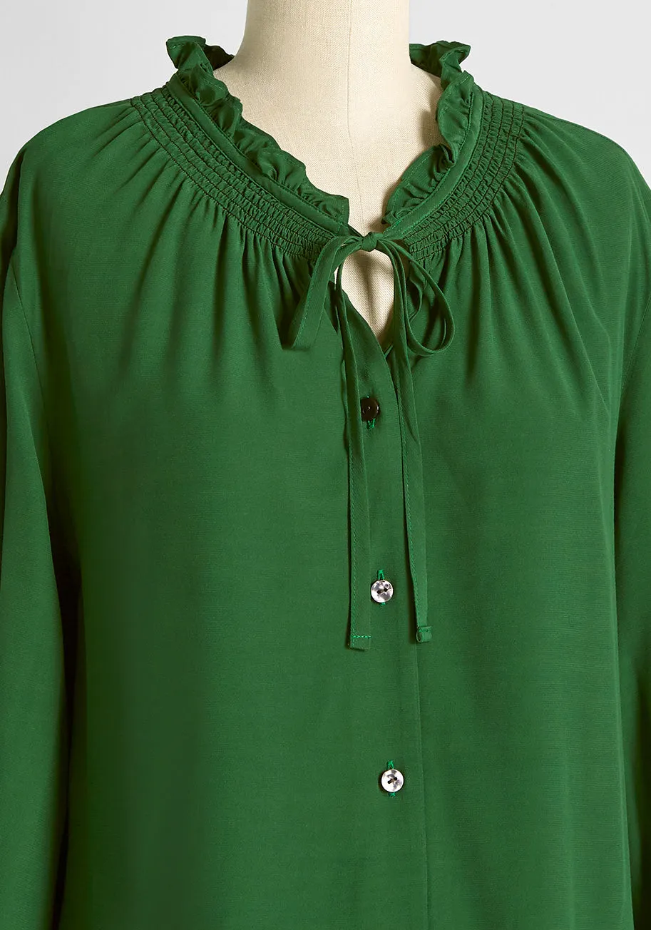 Countryside Romance Tie-Neck Blouse sold by Modcloth product image thumbnail 3