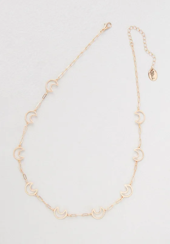 Linked To The Moon Necklace sold by Modcloth