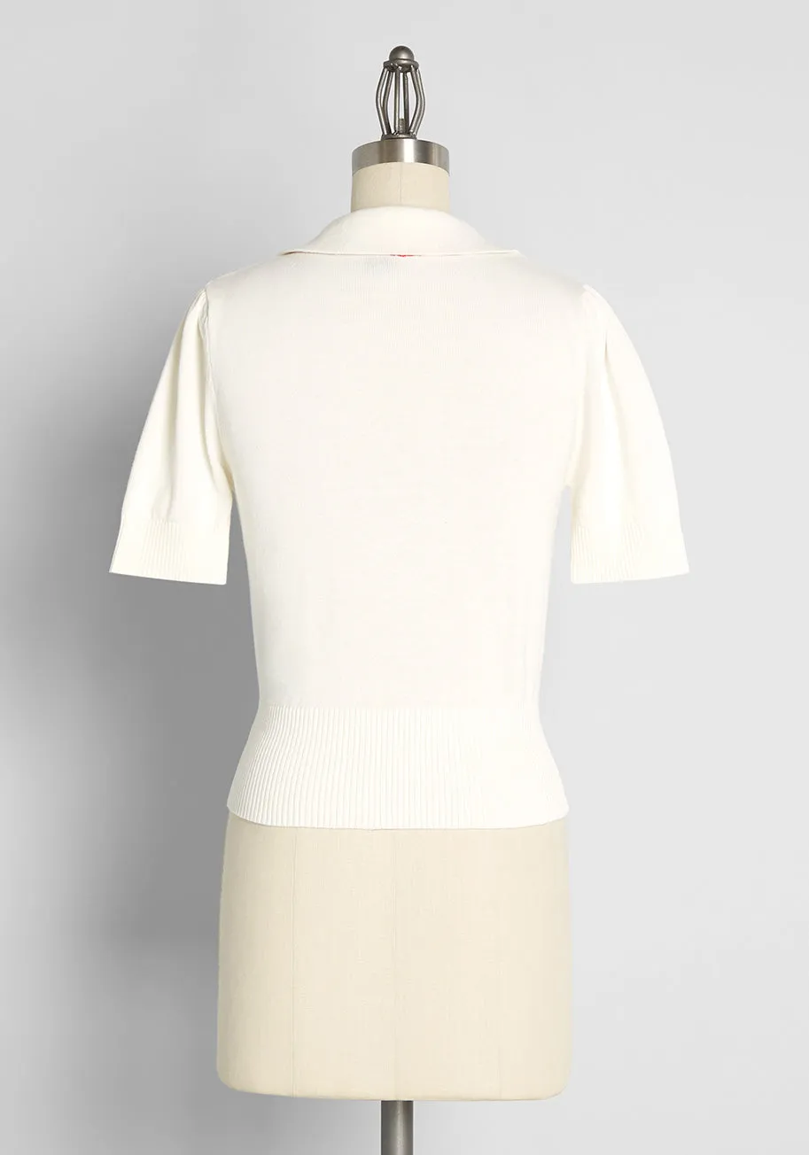 Don't Miss the Mistletoe Lace-Up Top sold by Modcloth product image thumbnail 2