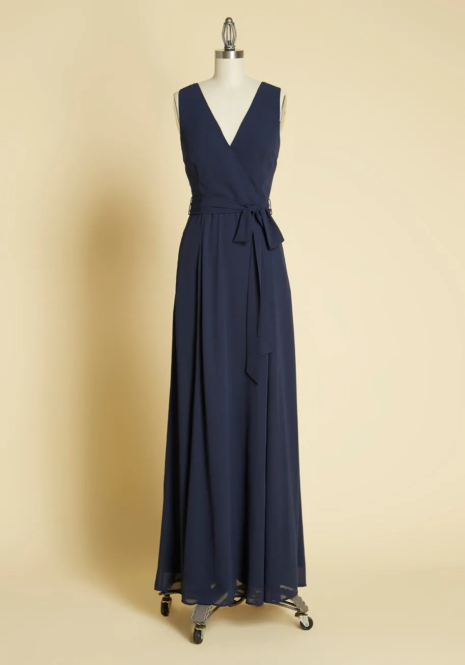 Effortless Elegance Faux-Wrap Dress sold by Modcloth