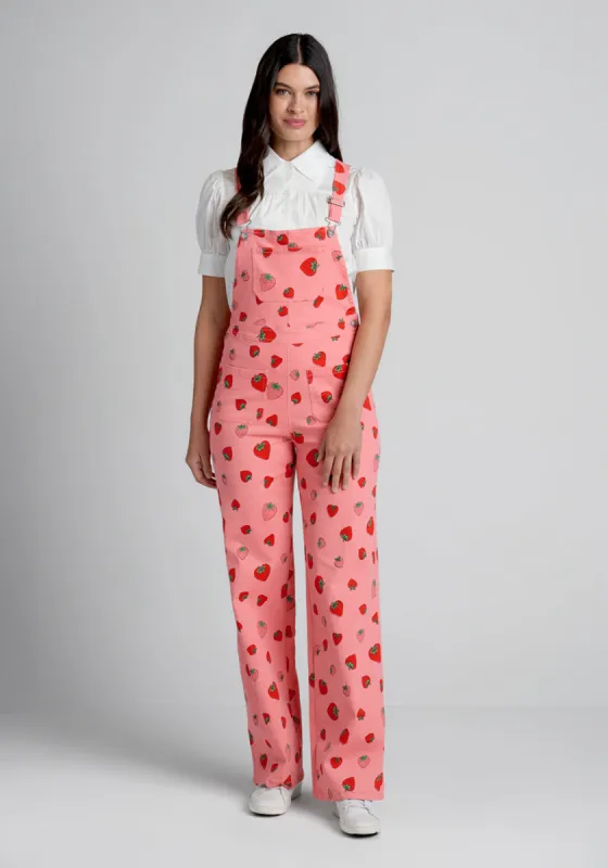 Sweeten The Deal Wide-Leg Overalls sold by Modcloth