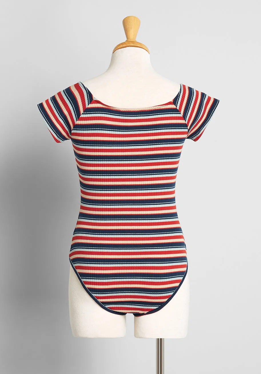 ModCloth x Barbie I Could Bow On Tie-Front Bodysuit sold by Modcloth product image thumbnail 2