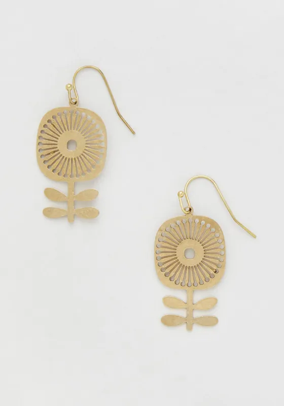 Sunflower Power Dangle Earrings made by Modcloth