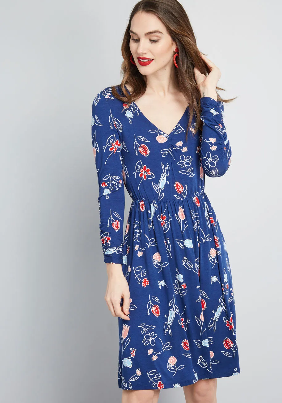 Comfortably Curious Long Sleeve Dress sold by Modcloth product image thumbnail 2