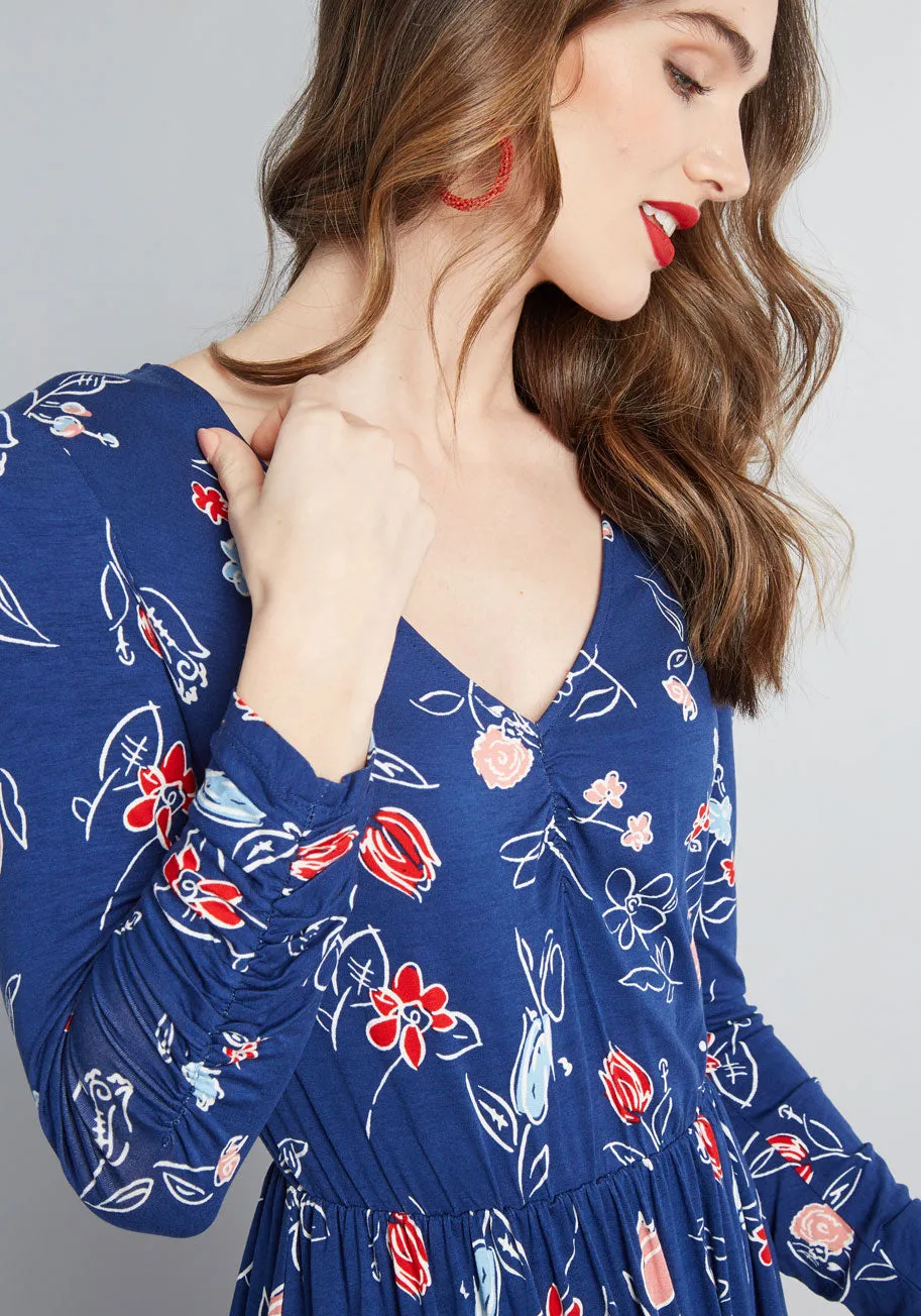 Comfortably Curious Long Sleeve Dress sold by Modcloth product image thumbnail 5