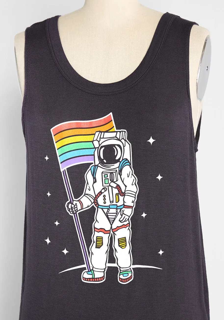 Pride to the Moon Graphic Tank Top sold by Modcloth product image thumbnail 3