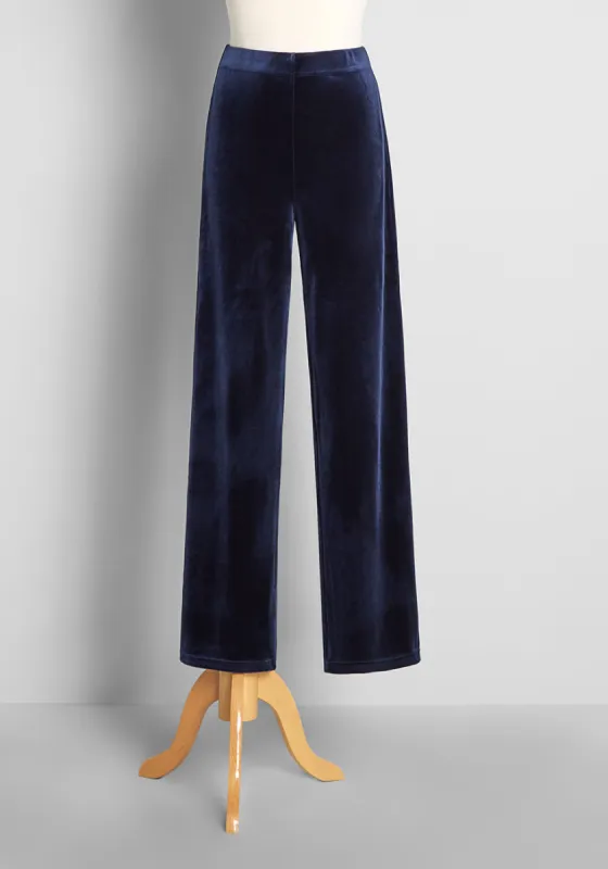 Feels Good to Flare Velvet Pants sold by Modcloth