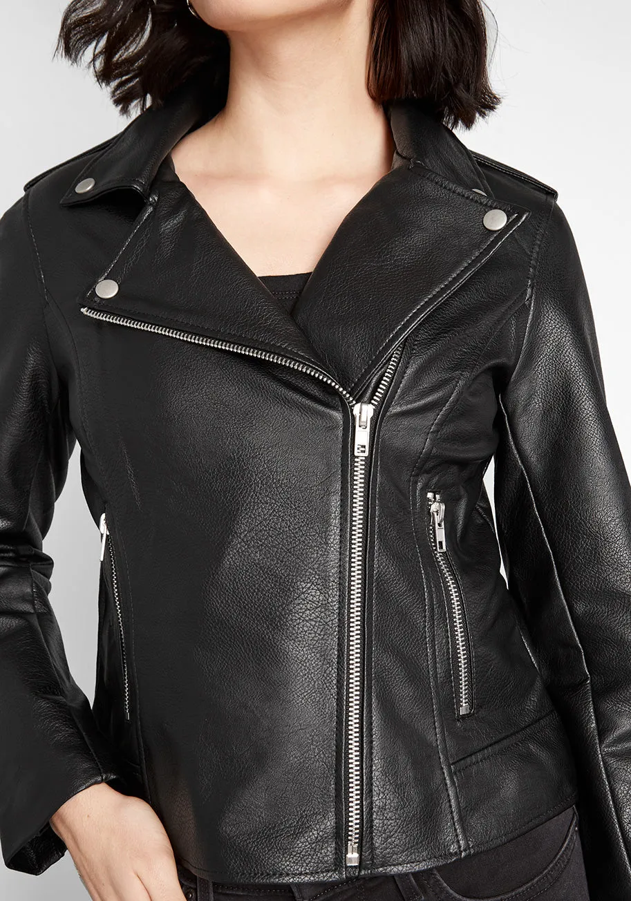 Cool Vibes Vegan Leather Moto Jacket sold by Modcloth product image thumbnail 4