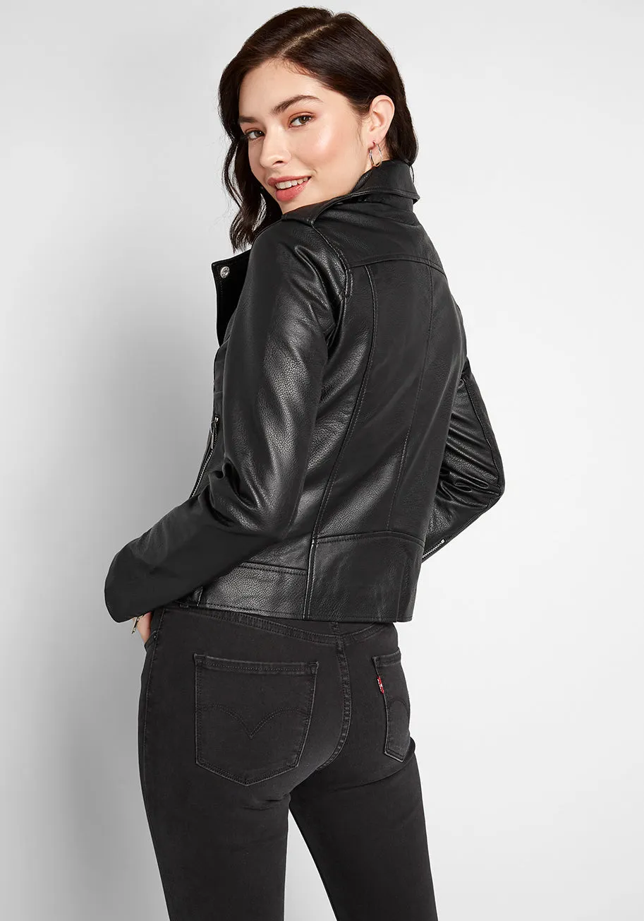 Cool Vibes Vegan Leather Moto Jacket sold by Modcloth product image thumbnail 2