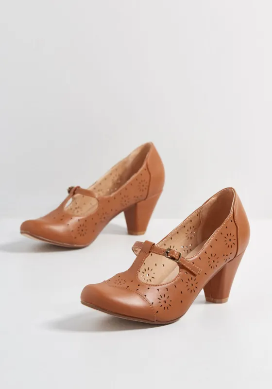 Natural Intrigue T-Strap Heel sold by Modcloth