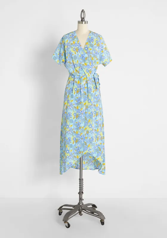 Dressed For My Delight Silk Wrap Dress sold by Modcloth