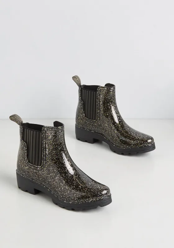 Chance of Sparkle Showers Rain Boot made by Modcloth