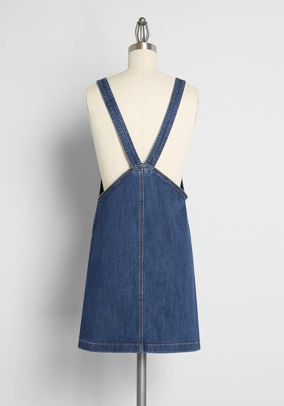 Autumn Prologue Embroidered Denim Jumper sold by Modcloth product image thumbnail 2