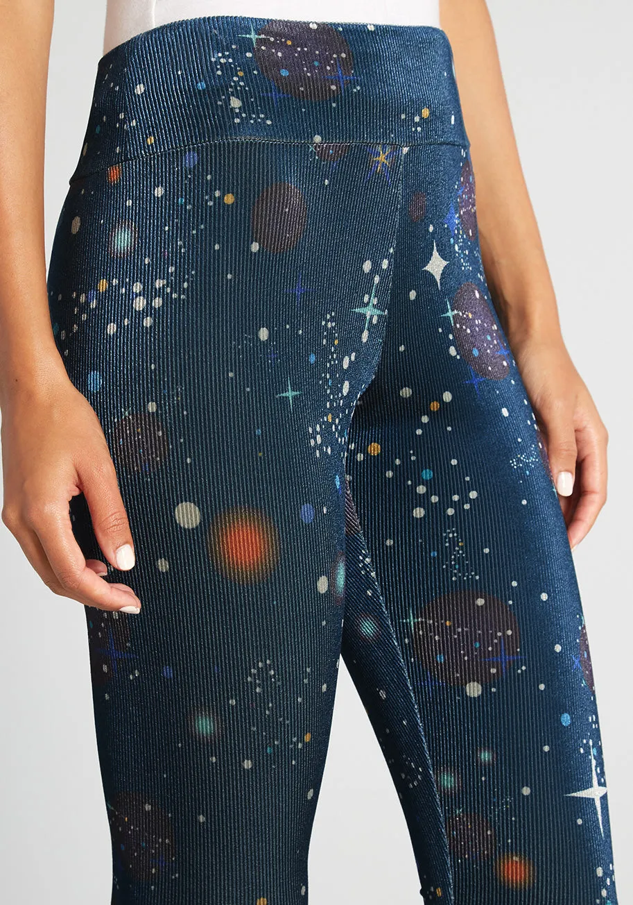 Intergalactic Glow Ribbed Leggings sold by Modcloth product image thumbnail 4