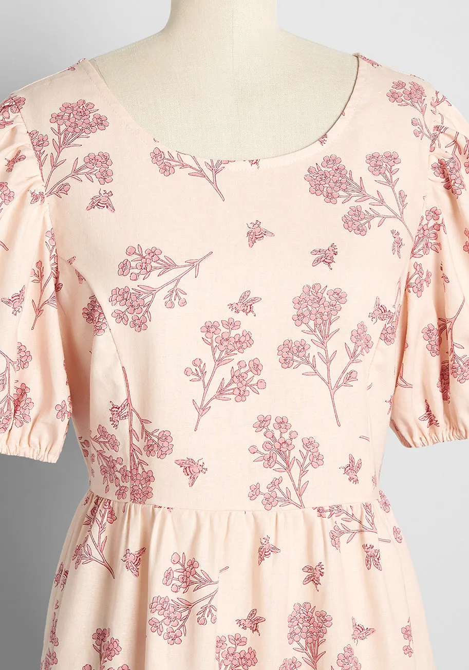 Bumblebees and Peonies Tiered Dress sold by Modcloth product image thumbnail 3